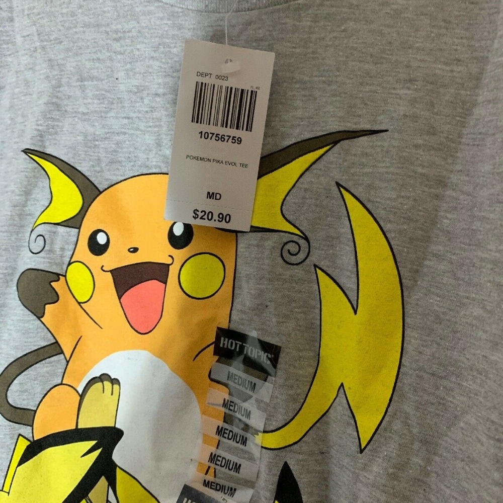 Hot Topic PIkachu evolution tee - Picture 2 of 2